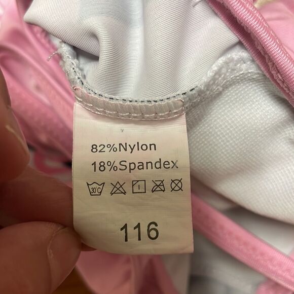 Mommy and me Striped & Flamingo Print Tie Side Bikini Swimsuits - Picture 9 of 16